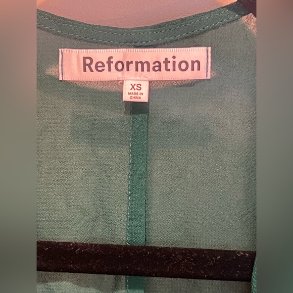 Reformation Emerald Green Winslow Wrap Maxi Dress XS NWT - Picture 8 of 11